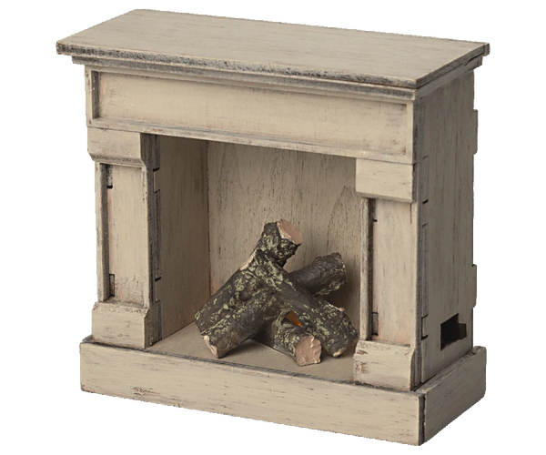 Off-White Fireplace for Dollhouse