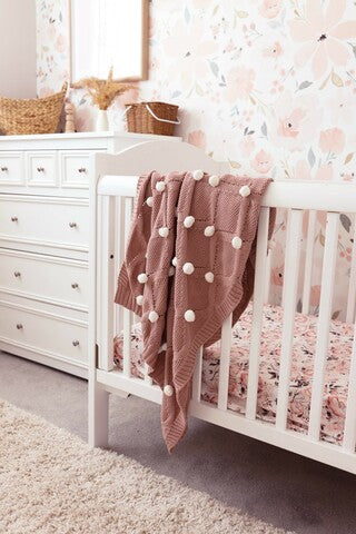 Pom Pom Stroller Blanket