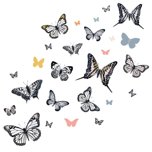 Monarch Butterflies Wall Decal - Little Owly