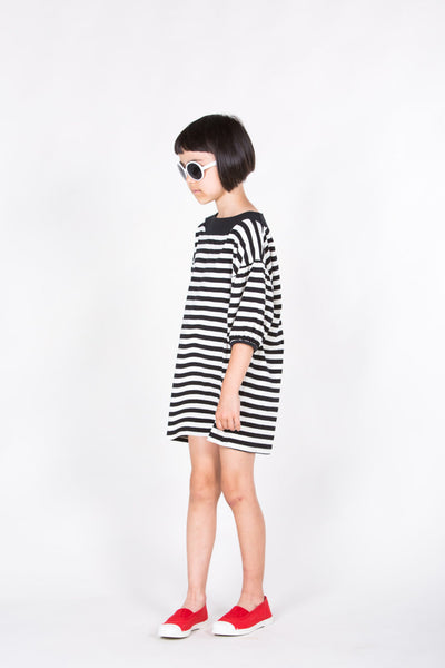 Alba Black and White Dress - Little Owly