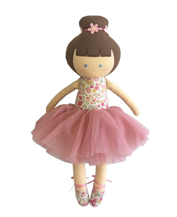 Baby Ballerina Doll with Rose Garden Print - Little Owly