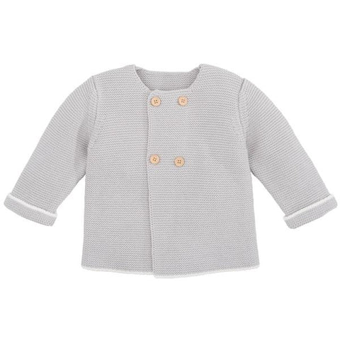 Gray Cardigan with Tipping - Little Owly