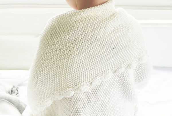 Knit Mini Moss Stitch Blanket