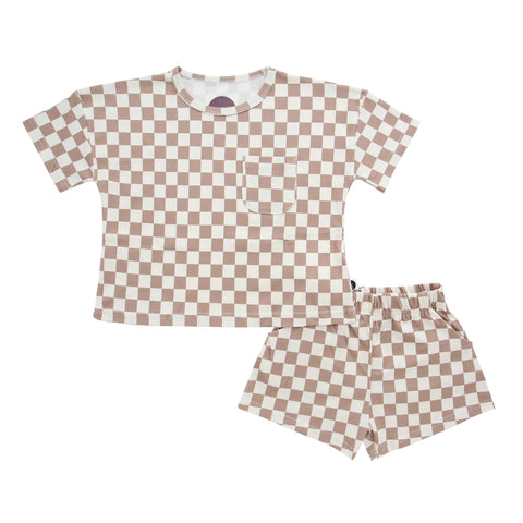 Oversized Two Piece Checkered Set