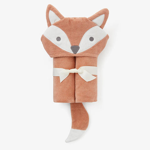 Rust Fox Hooded Baby Bath Wrap Towel