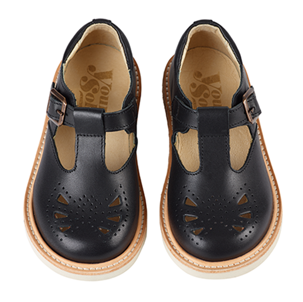 Rosie Child Leather T-Bar Shoe - Little Owly
